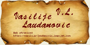 Vasilije Laudanović vizit kartica